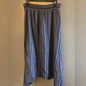 Dylan Blue Striped A-Line Skirt